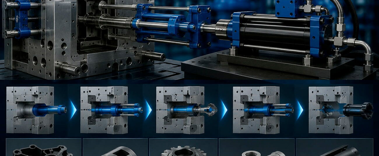 Sistema core pulling con cilindro idraulico Vega Cylinders