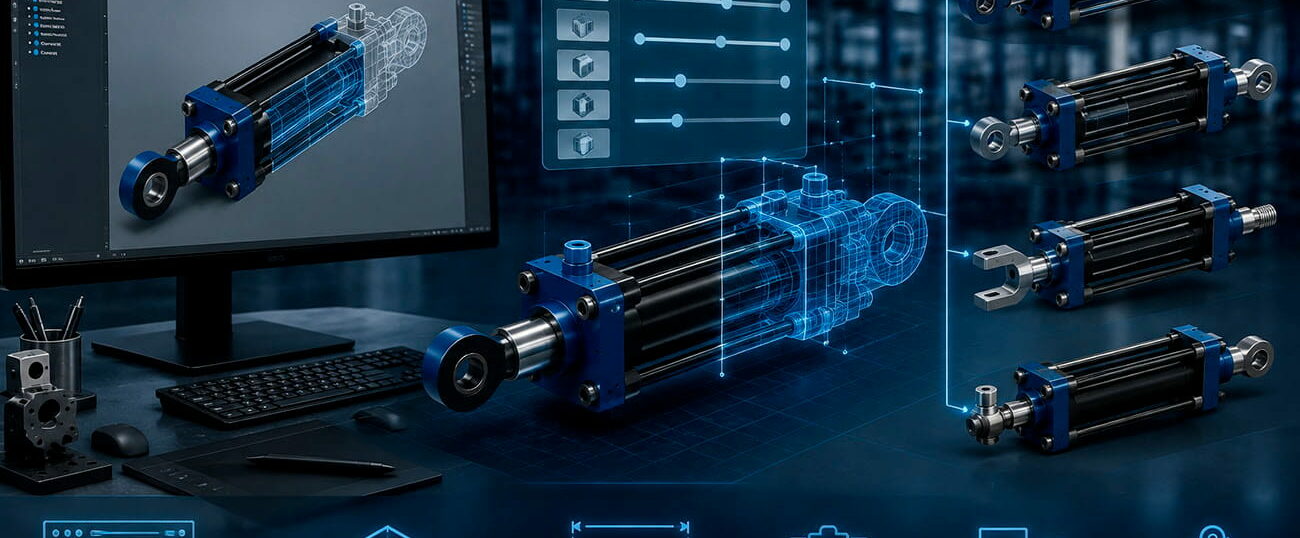 CAD parametrico Vega per cilindri idraulici industriali