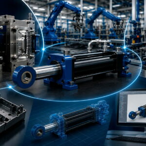 Vega Hydraulic Cylinder Installed Inside Modern Injection Mold