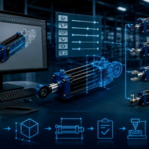 Vega Parametric CAD for Industrial Hydraulic Cylinders